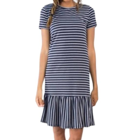 Stevie Hender Bobbie Blue  Stripe Dress L - Picture 1 of 9